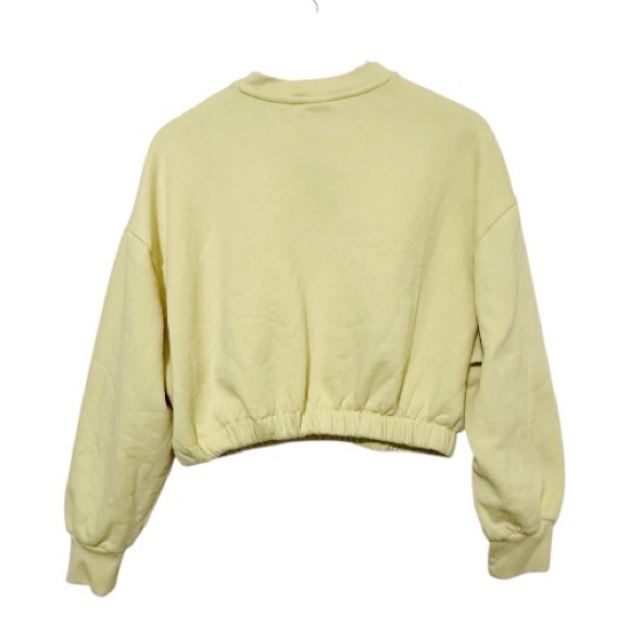 Levi’s Yellow Soft and Stretchy Women’s Cropped Sweatshirt - Size Small - Picture 3 of 6